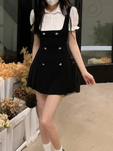 Lizakosht Sweet Mini Fake Two Dress Puff Sleeve Summer French Elegant Short Party Dress Woman Casual Korea Fashion Vintage Dress Slim